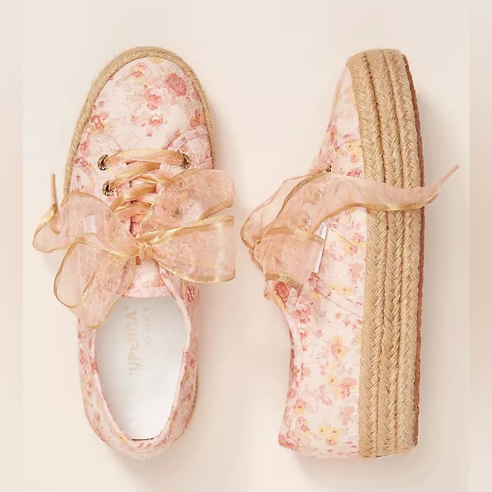 Anthropologie Superga x Loveshackfancy Floral Espadrille Sneakers US 10